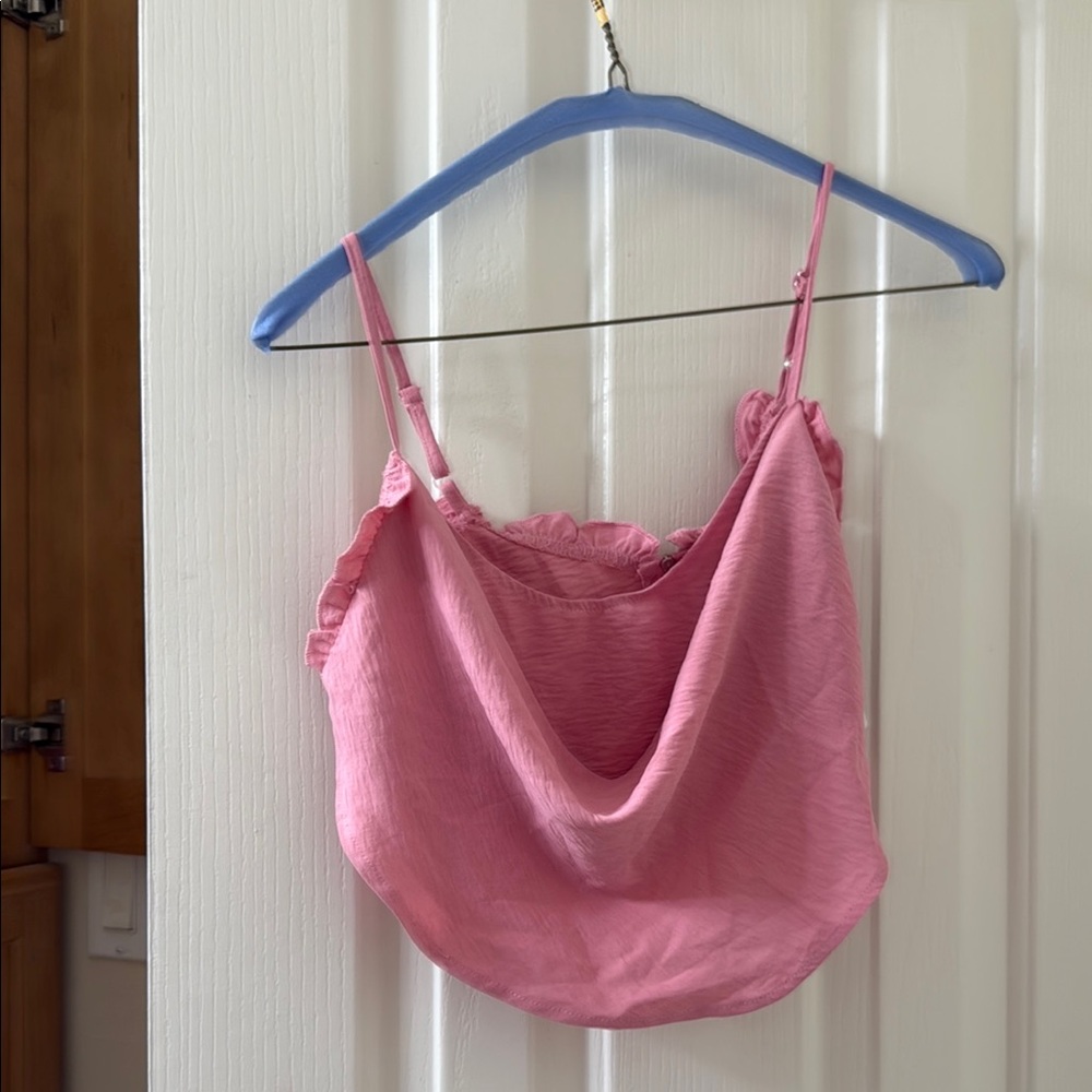 Pink Ruffled Women's Top